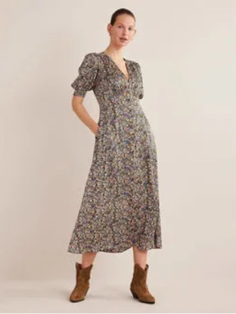 BODEN Satin Midi Tea Dress £120.00 NWT